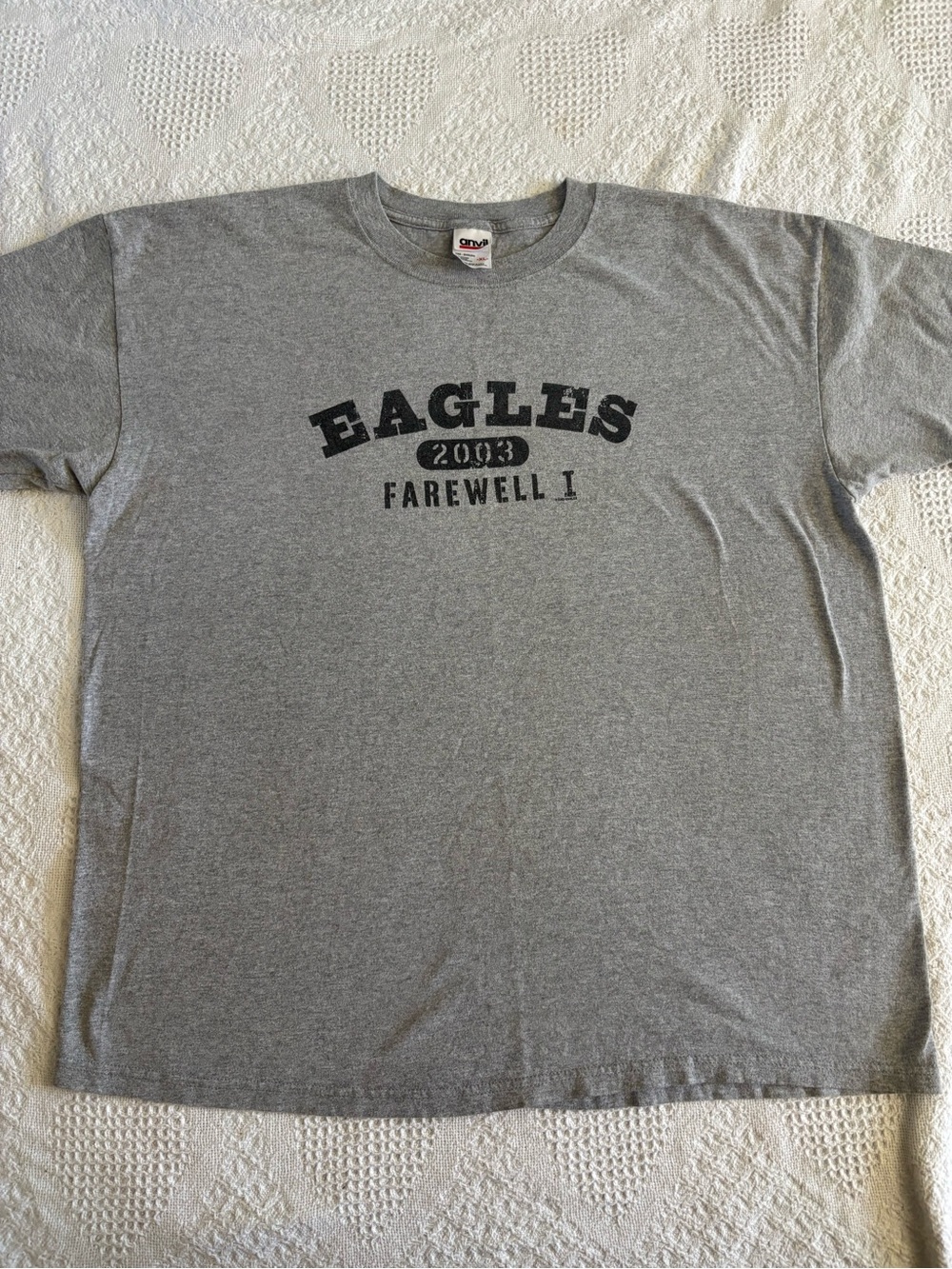 The Eagles Farewell I Tour 2003 Y2K Band Tshirt Gray Anvil Size XL